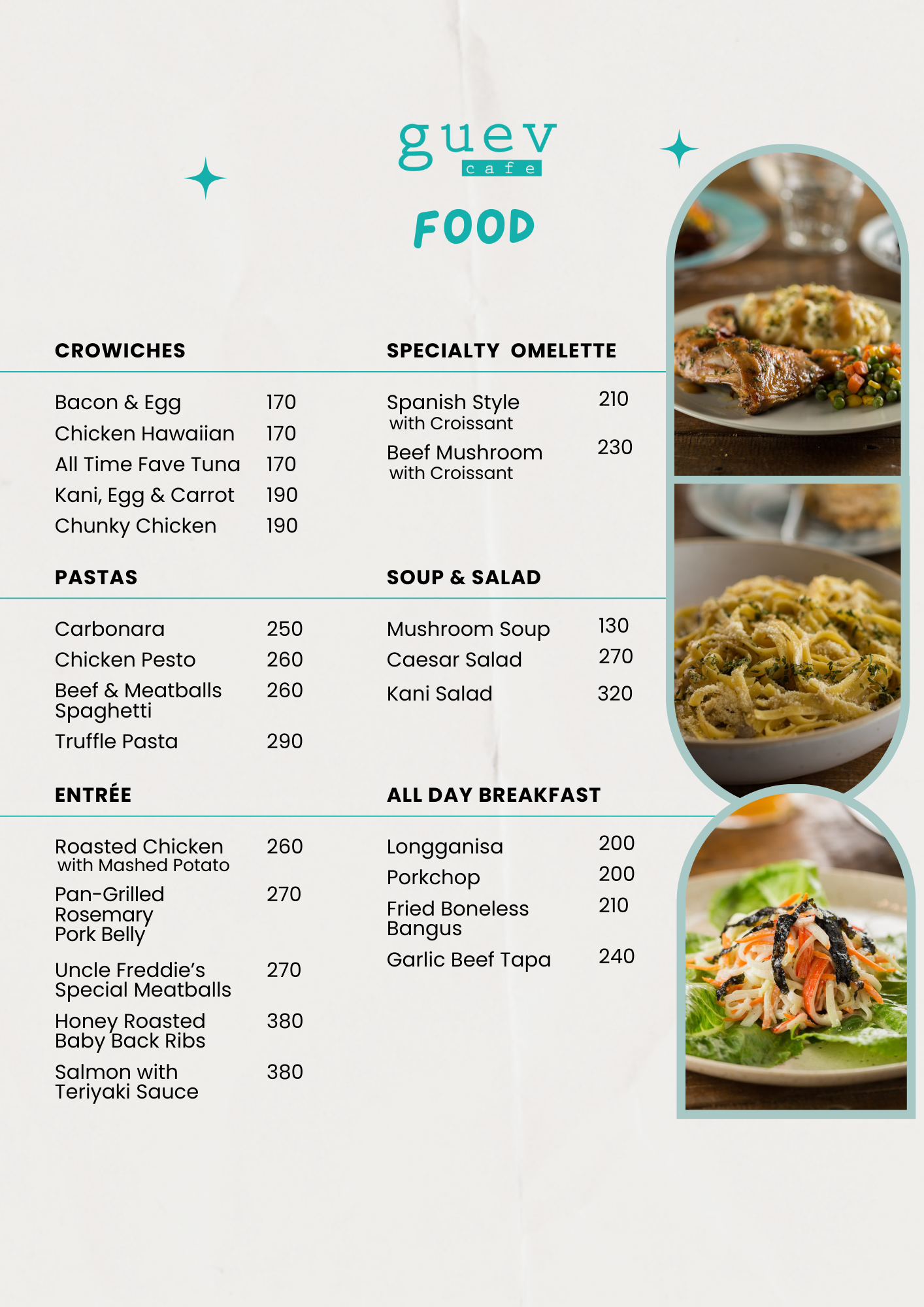 Guev Cafe Menu 2024 - Page 2